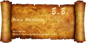 Bucz Balbina névjegykártya